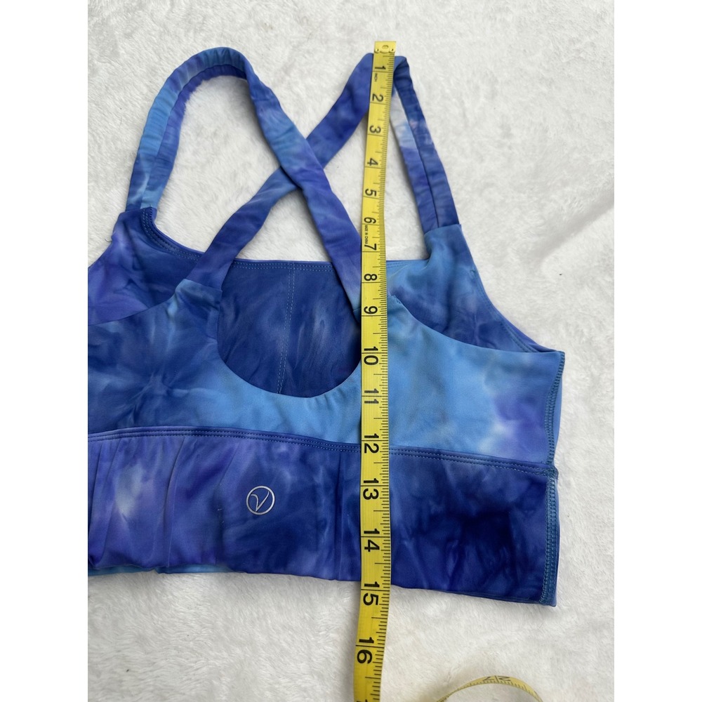 Vogo Athletica Sports Bra Women Small Blue Tie Dye Excellent Cross Back Yoga - Picture 5 of 5
